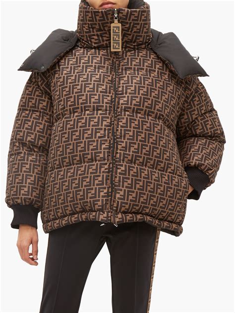 fendi coat women's puffer|fendi monogram puffer jacket.